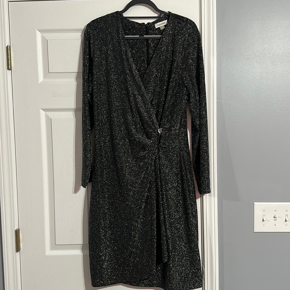 Beautiful charcoal, gray and glittery dress excellent condition only wore once